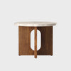 Audo Androgyne Side Table in Walnut with Kunis Breccia Sand Top