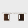 Androgyne Lounge Table in Dark Stained Oak with Calcatta Tabletop