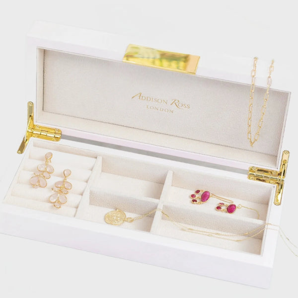 Addison Ross white lacquer Jewelry box