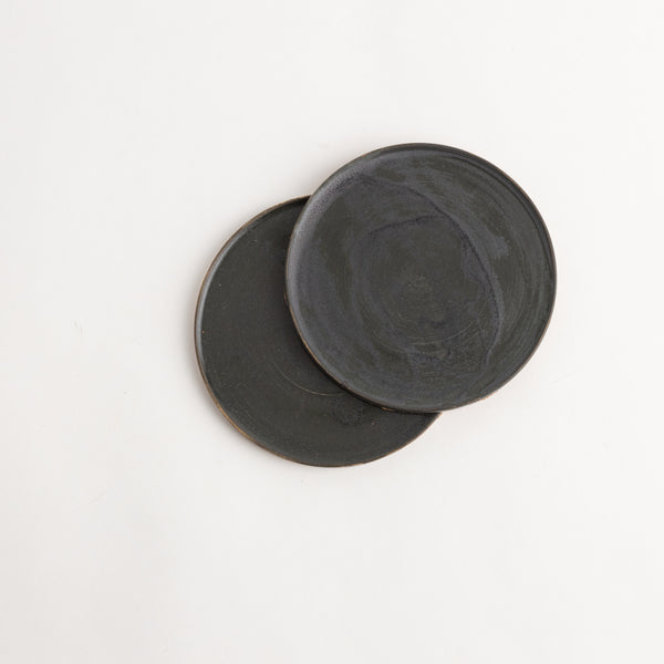 ceramic with cork black glaze coasters for drink jessie lazar matte glaze black
