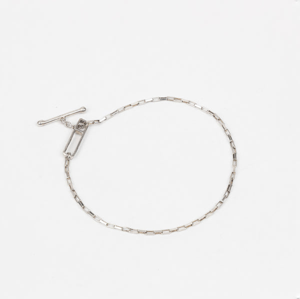 sterling silver handmade Nyc bracelet box chain