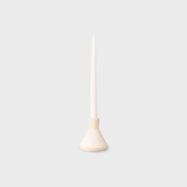 L'impaticence ivory stoneware candle holder