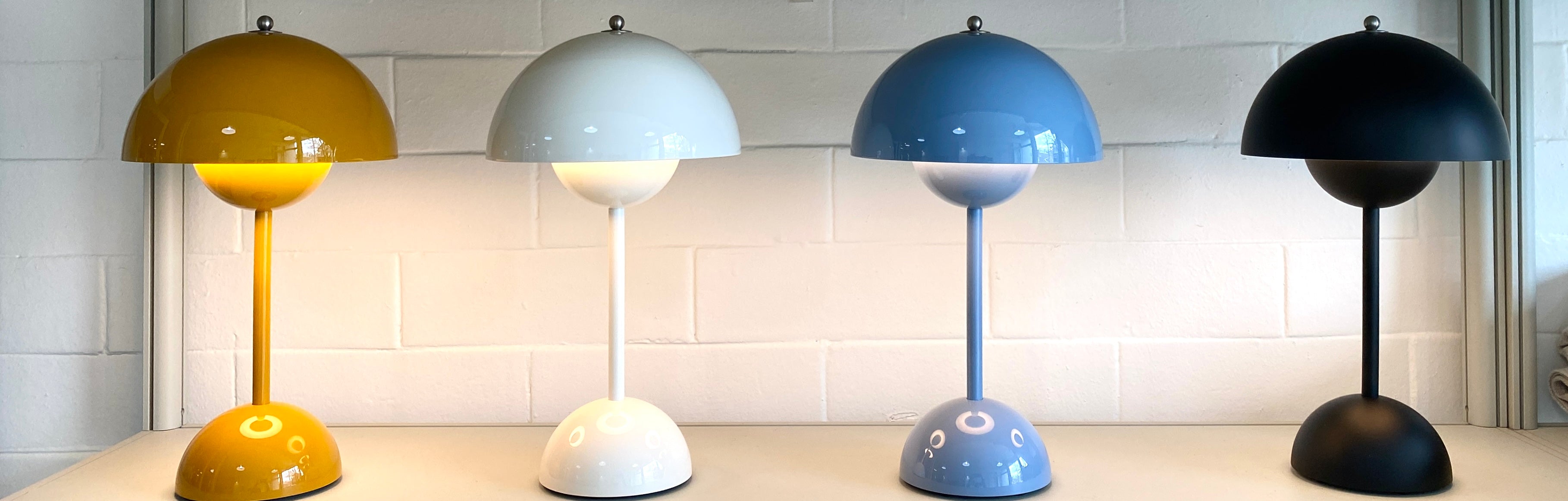 Verner Panton VP9 Soft Gray Flower Pot lamp &Tradition