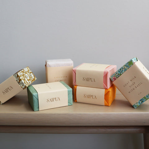 Skincare; a collection of soaps, oils, lotions and bath salts from France, Portugal, New York and Los Angeles. 