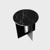 Audo Androgyne Side Table in Black Metal with Black Marble Marquina