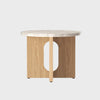 Audo Androgyne Side Table in Natural Oak with Kunis Breccia Sand Top