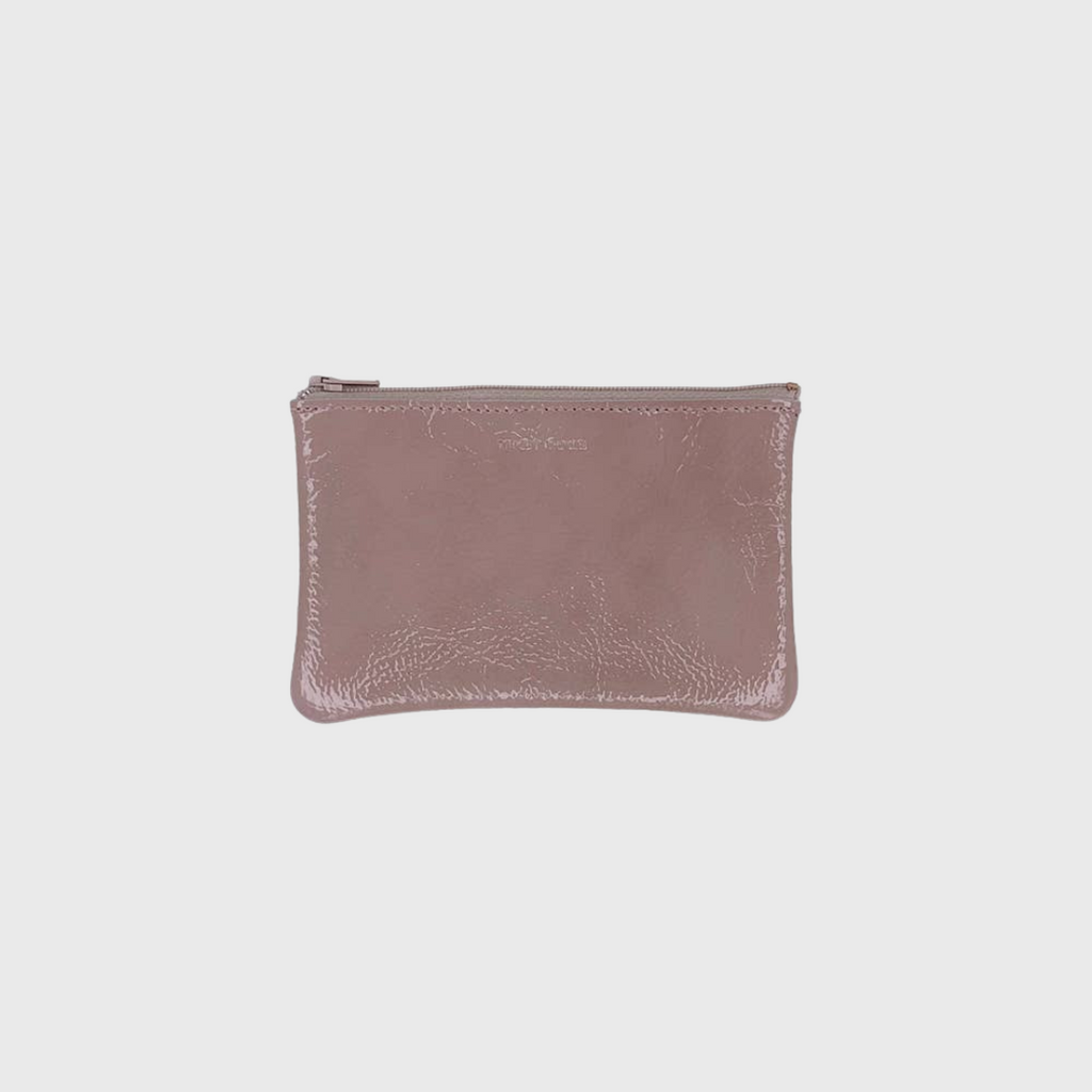 Tracey Tanner small zip pouch candy patent nude