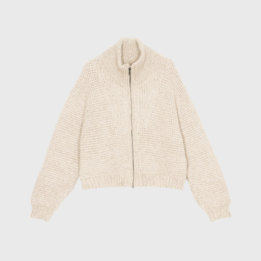 SAYAKA DAVIS Zip up Knit Blouson in Ivory