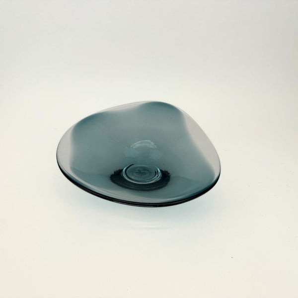 Gary Booker hand blown glass bowl in deep ocean aerial view