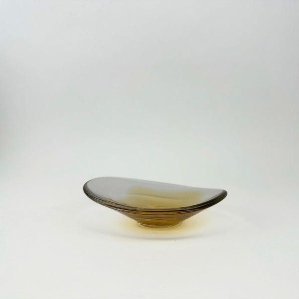 Gary Booker hand blown glass bowl in gold small