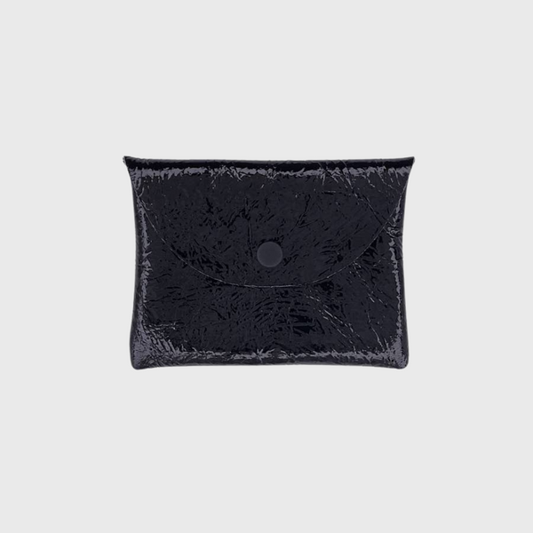 Lili snap pouch black foil tracey tanner