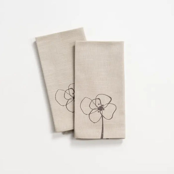 blomster napkin lotta jansdotter designed in NJ made in India hand printed