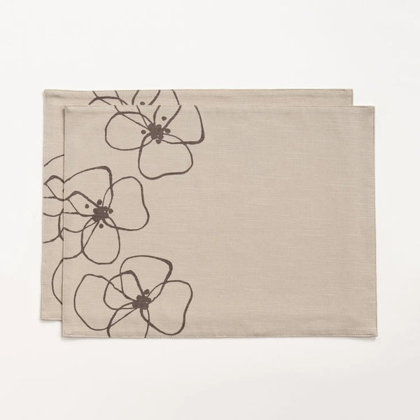 Blomster placemats lotta jansdotter hand printed in India designed in NJ