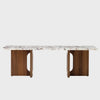 Androgyne Lounge Table in Walnut with Calcatta Tabletop