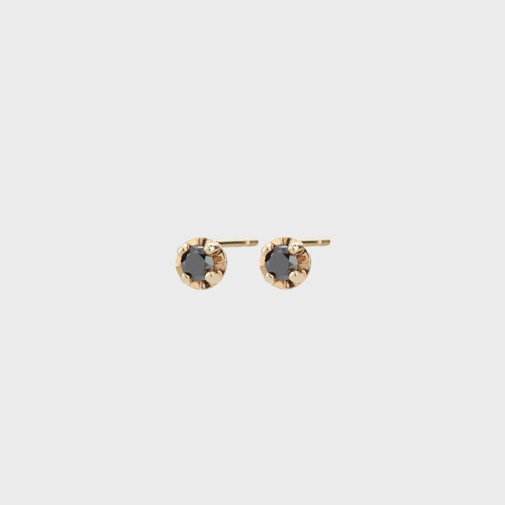 Black diamond stud earrings Aili