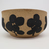 Floral Serving Bowl speckled clay handpainted black collaboration between Lotta Jansdotter and Lauren of MCFBK
