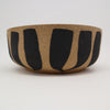 Floral Serving Bowl speckled clay handpainted black collaboration between Lotta Jansdotter and Lauren of MCFBK
