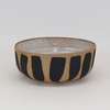 Floral Serving Bowl speckled clay handpainted black collaboration between Lotta Jansdotter and Lauren of MCFBK