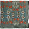 Les Vagabonde square cotton scarf so british khaki designed in france hand printed in India
