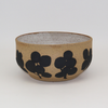 Floral Serving Bowl speckled clay handpainted black collaboration between Lotta Jansdotter and Lauren of MCFBK