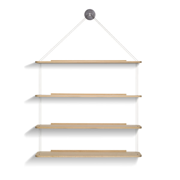 Castiglioni for karakter pensile shelves oak lacquered front