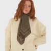 Foulard 681 moismont small decorative flower motif light grey