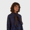 moismont foulard 681 small decorative flowers navy