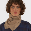 moismont cashemere pashmina no 627 scarf navy blue edge band unisex