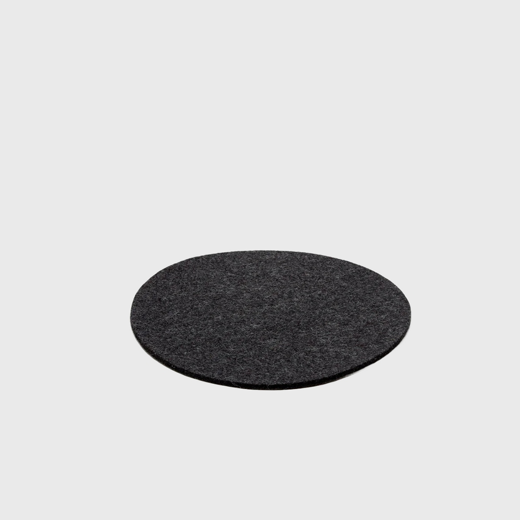 graf lantz charcoal grey merino wool felt trivet