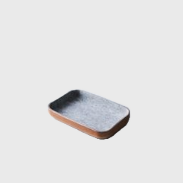 Graf Lantz Kawabon Vegetable tanned leather tray with granite merino wool felts