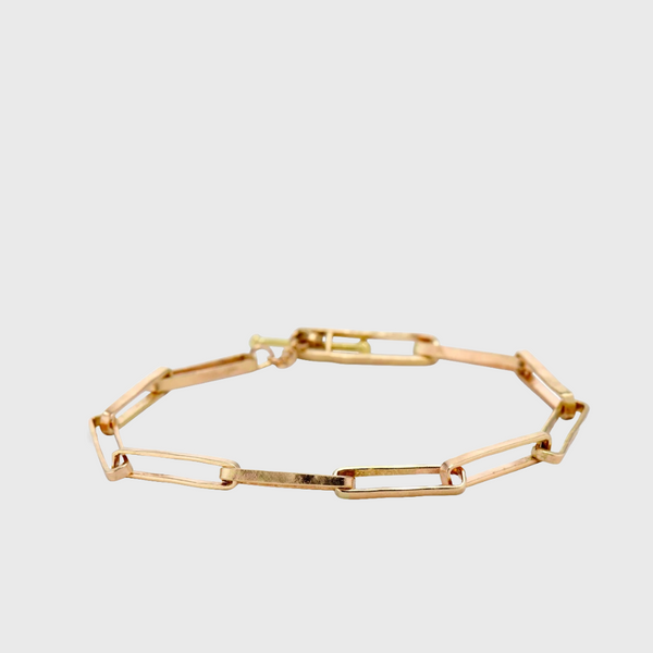 Sarah Macfadden Marybeth 14 kt gold chain link bracelet