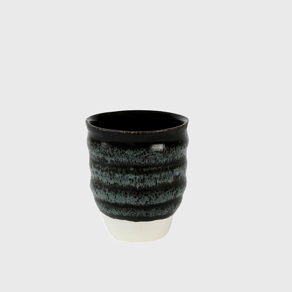 jars ceramics tumbler charbon glaze for tea or coffee