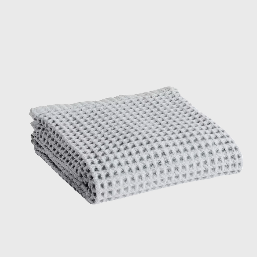 soft grey waffle towel organic cotton