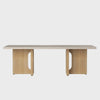 Androgyne Lounge Table Natural Oak with Kunis Breccia Sand Tabletop