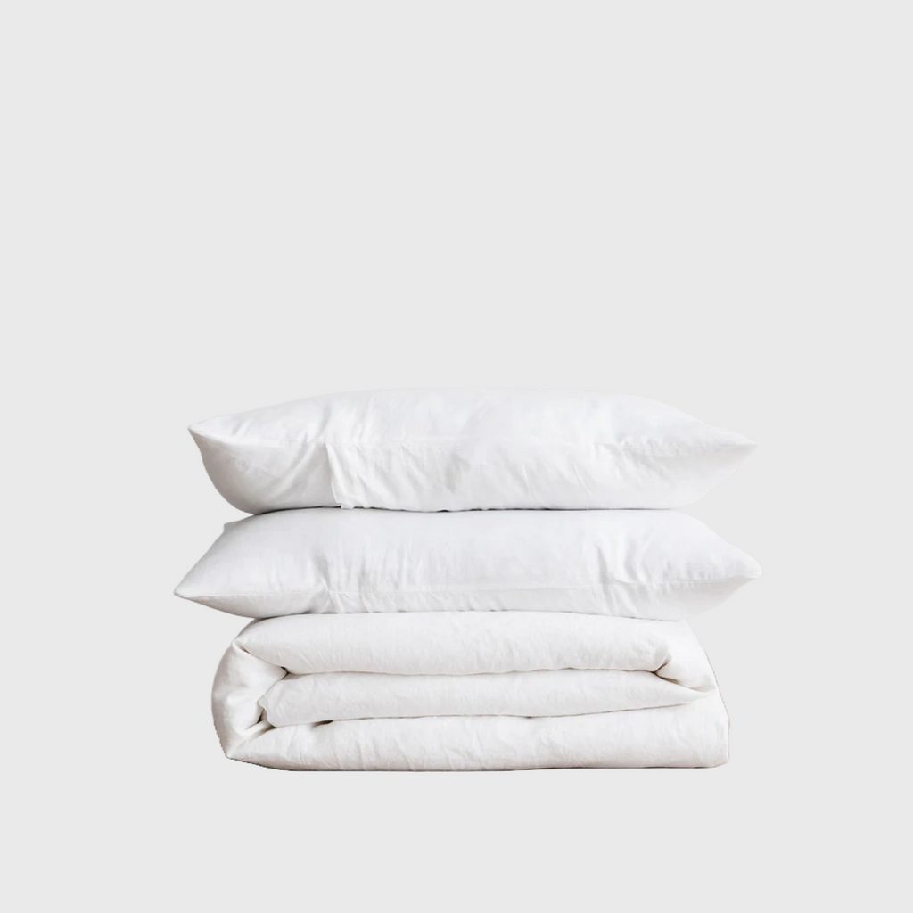 Cultiver linen duvet cover set white