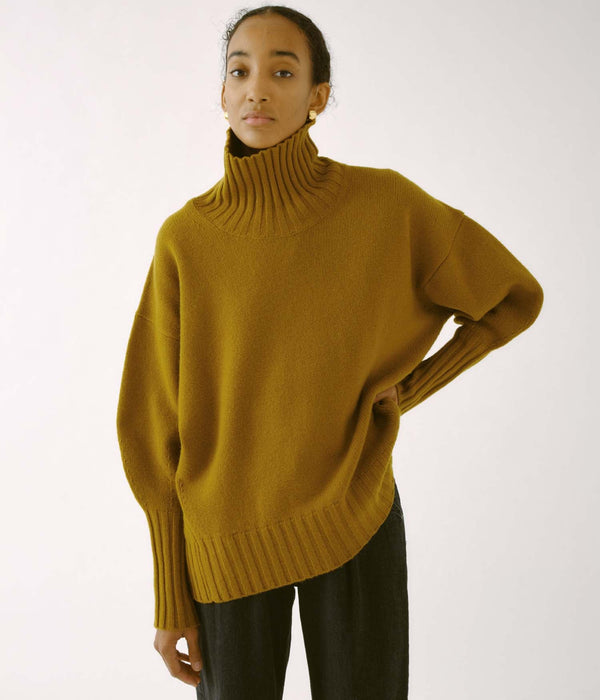 SAYAKA DAVIS high collar sweater in bronz