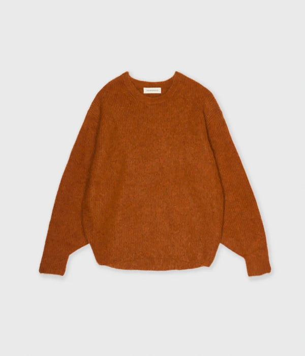 SAYAKA DAVIS mohair cocoon sweater in cognac