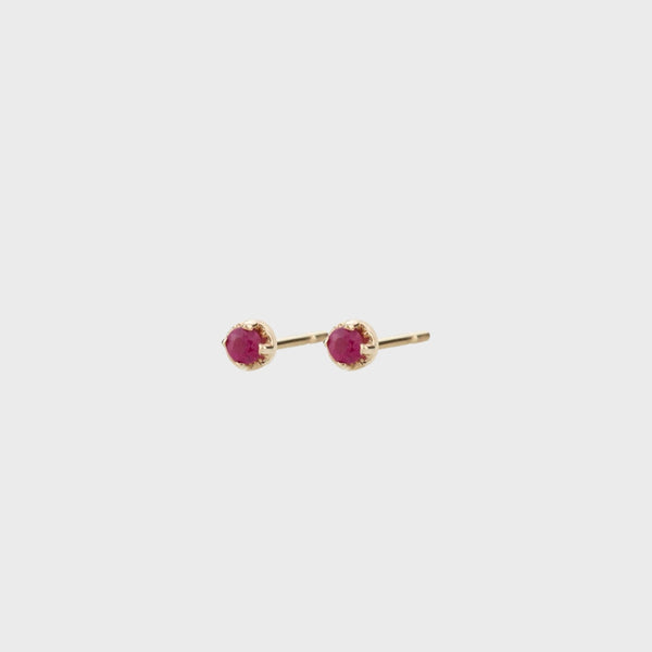 Ruby stud earrings