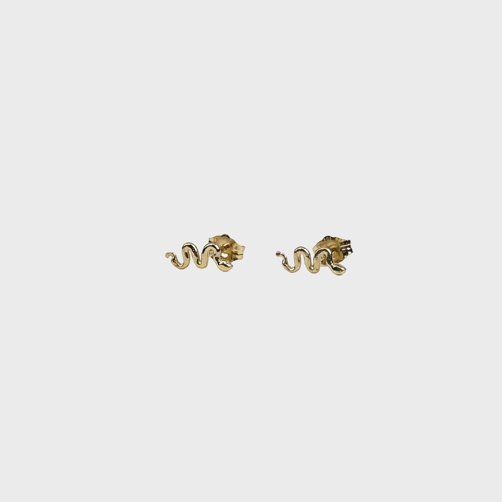 14k snake stud earrings