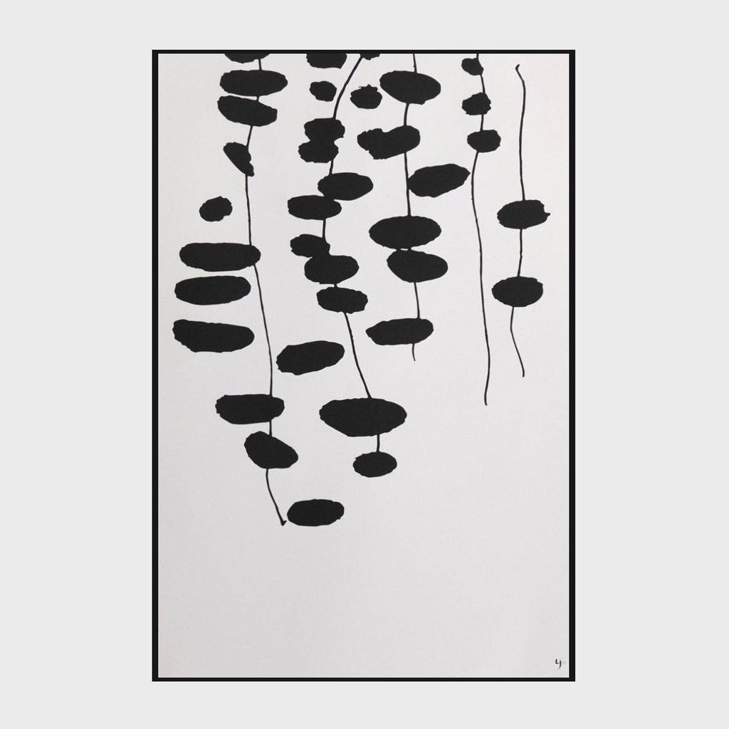 Lotta Jansdotter Tang print Vines natural flower print white and black print art
