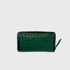 dragon diffusion interlaced zipe wallet large forest green