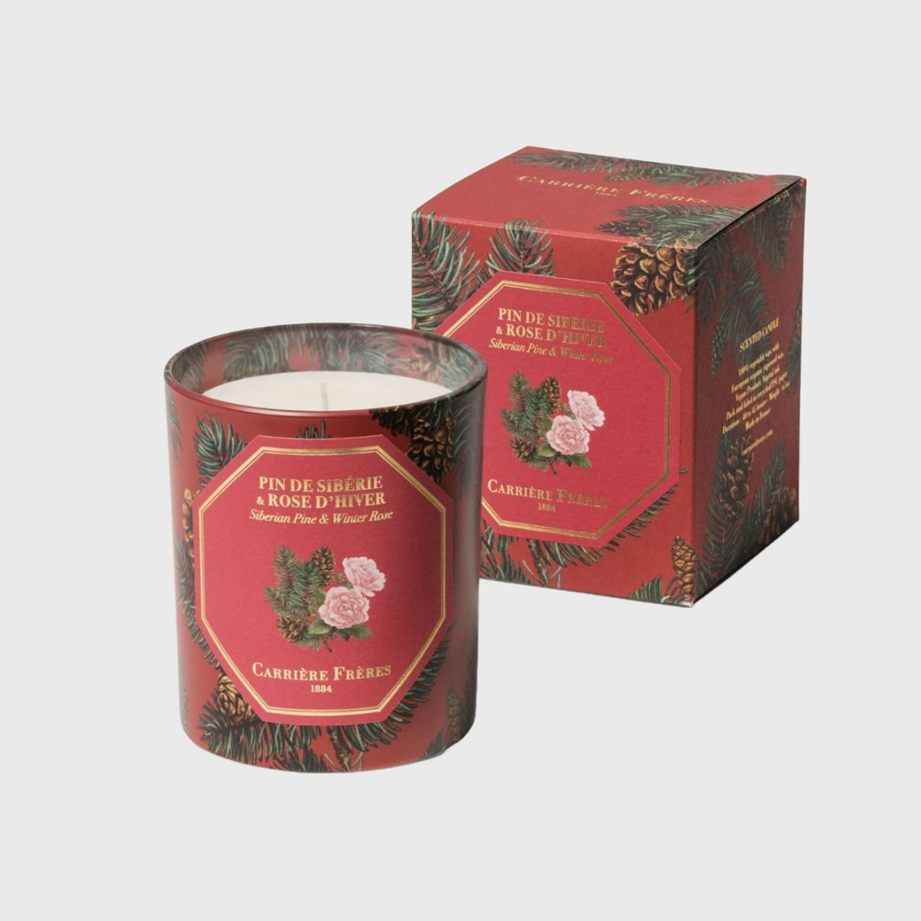 Carriere freres holiday candle Siberian Pine & Winter Rose