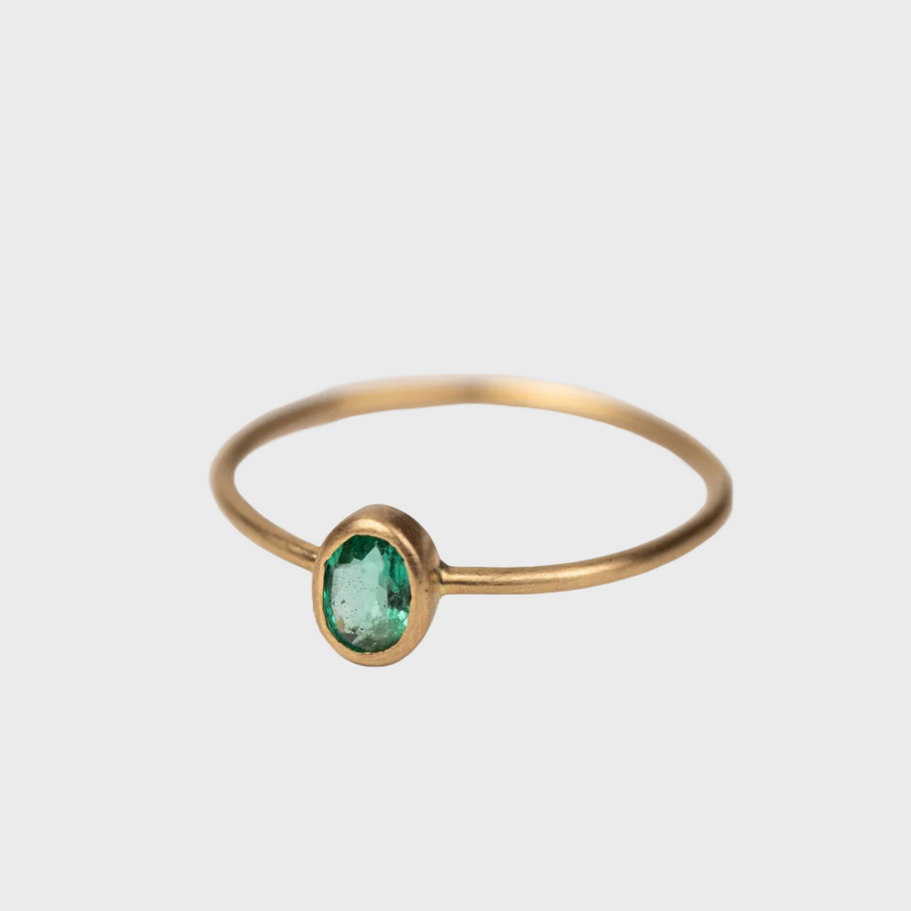 Margaret Solow petite emerald ring