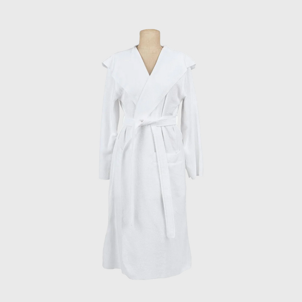 hamam 100% cotton white bath robe made in turkey