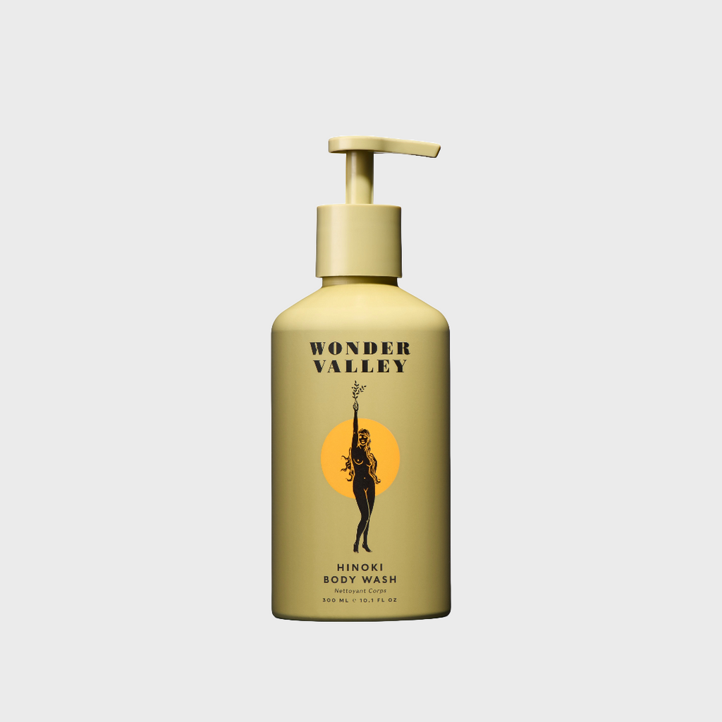 Hinoki Body wash in pump from Wonder Valley