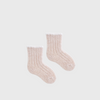 lisa b baby tipped rib wool cashmere socks cream