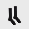 lisa b women's wool cashmere crew socks black