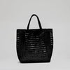 Maison N.H. anabelle vertical bag natural rafia woven fibers tan and black