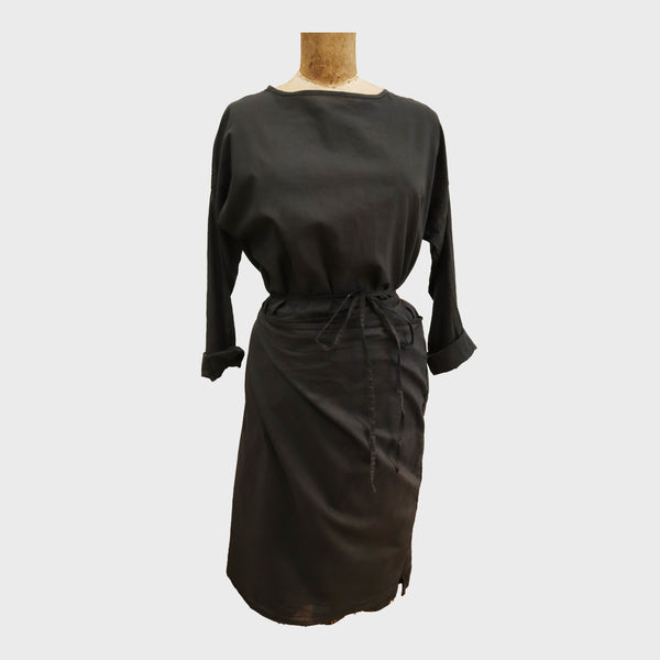Pip squeak chapeau Apron Dress black made in brooklyn clothing