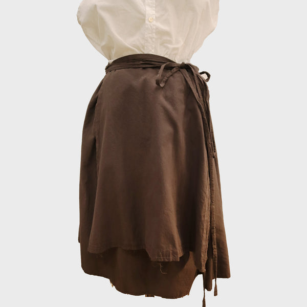 Pip Squeak Chapeau Apron Skirt gray black wrap skirt clothing made in Brooklyn